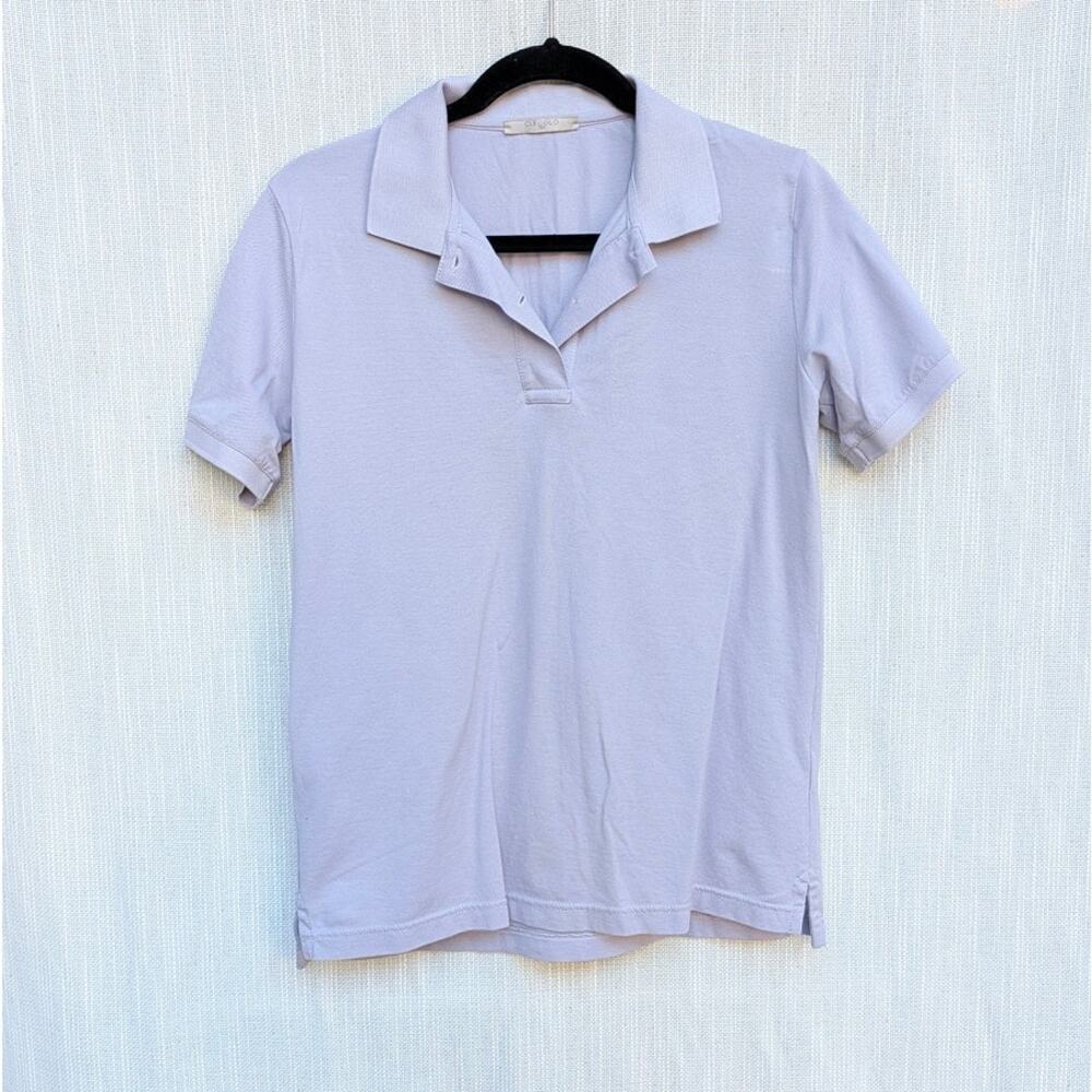 Circolo 1901 Polo Shirt Top Mens M Purple Collared Short Sleeve Cotton Classic